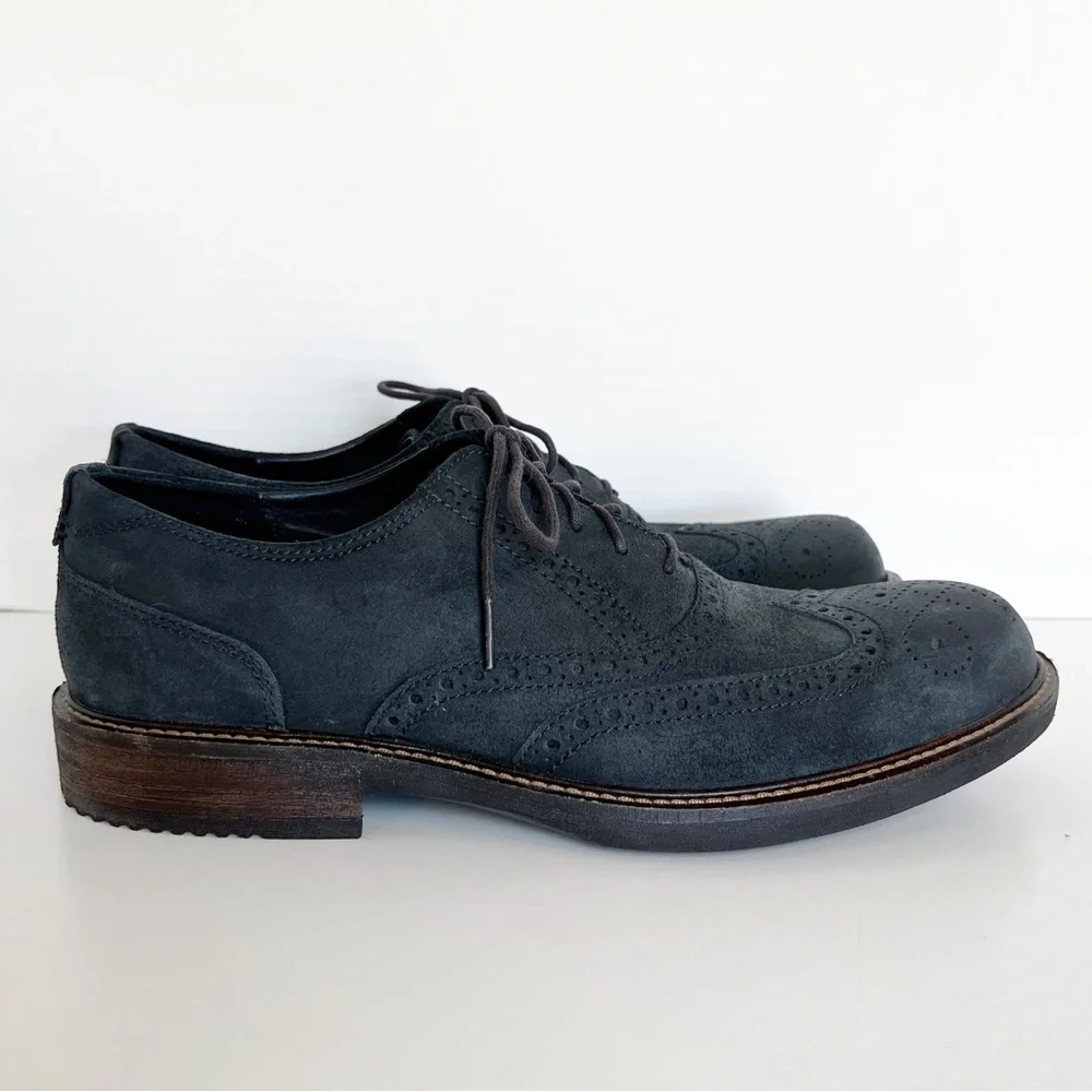 ✖️SOLD✖️•ECCO• NWOB Kenton Oxford Tie Dress Shoe in Black Oiled Suede - Picture 3 of 13
